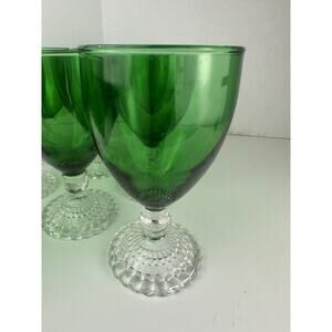 9 Vintage 1950's Anchor Hocking Bubble Foot BOOPIE Water Goblets MCM Bar